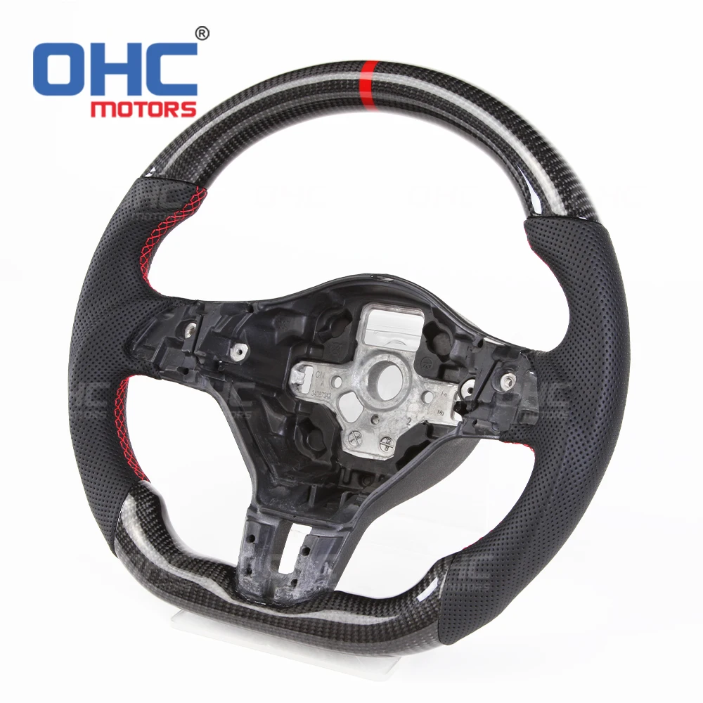 OHC MOTOR Carbon Fiber Steering Wheel for volkswagen VW scirocco jetta Golf 6 golf6 mk6 gti 6 r Steering Wheels Carbon Fiber