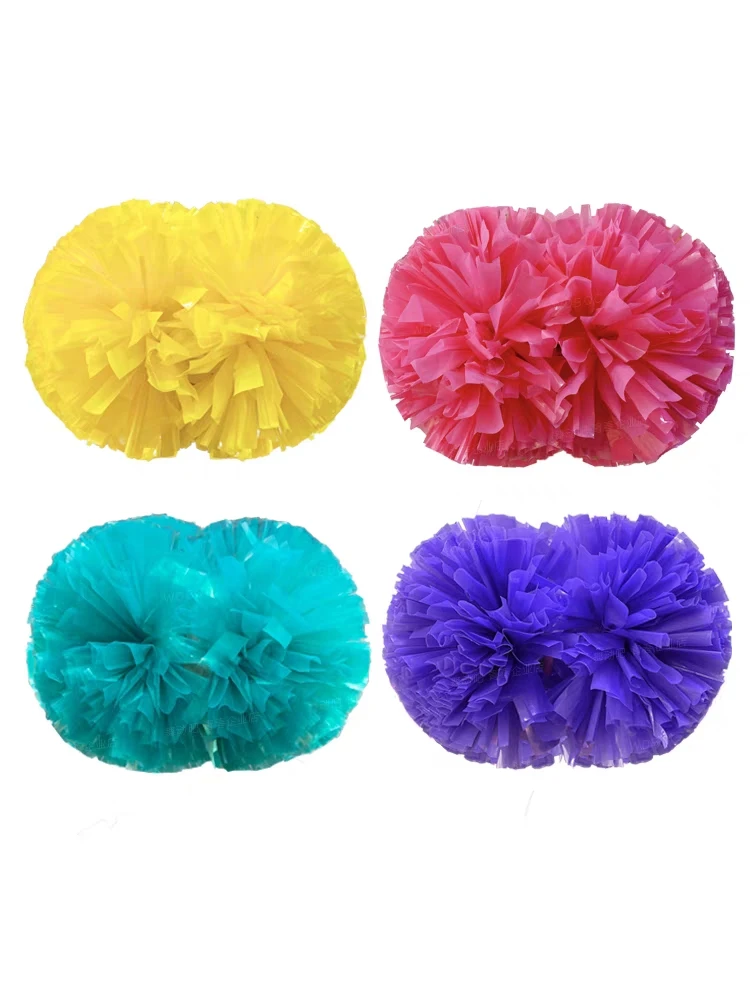 Fast delivery Best quality thick Material Plastic Mulit color 3.5inch Turquoise Baton hand cheer pom poms Purple
