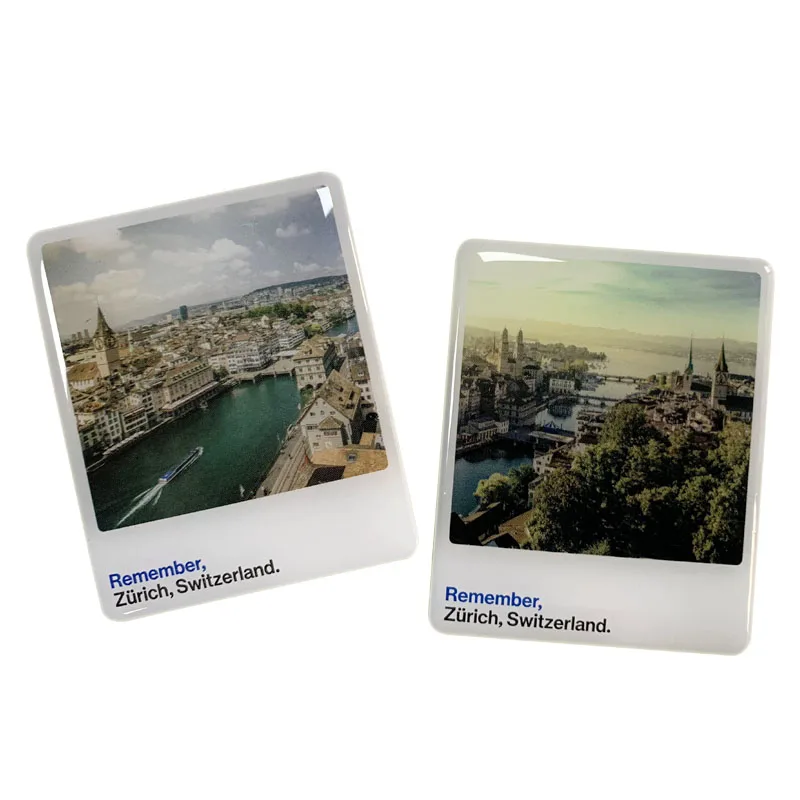 Customized Made Picture Fridge Magnets Custom Tin Photo Fridge Magnet Metal  Tourist Souvenir Fridge Magnet