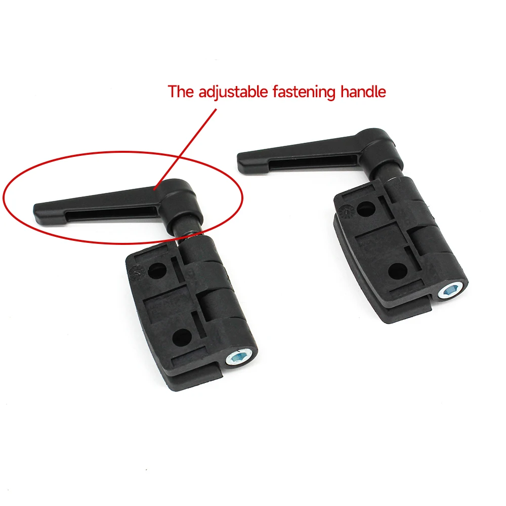 Zinc Alloy Flexible Joint Connector Handle Corner Hinge Adjustable Folding Pivot Butt Door Hinge with Lock Handle for Profile