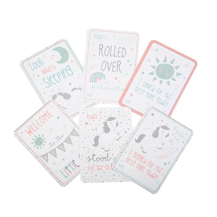 
Customized colorful printing baby milestone card set 
