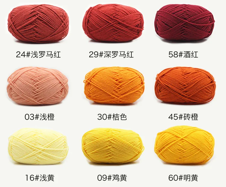 Акриловая шерсть millk 100g бамбуковый ковер 5ply 50 г амигуруми Прошивная ручного вязания 3 слоя тонкого органического молока хлопчатобумажное Вязание Пряжа