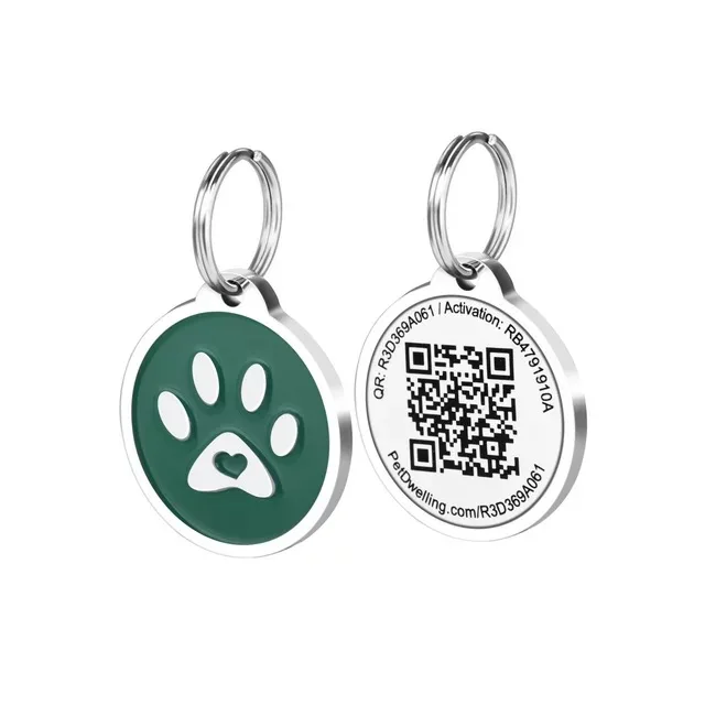 Manufacturer Custom Personalized Metal Dog ID Name Pet Products Pet Tag QR Dog Tag  QR Code Pet Tag