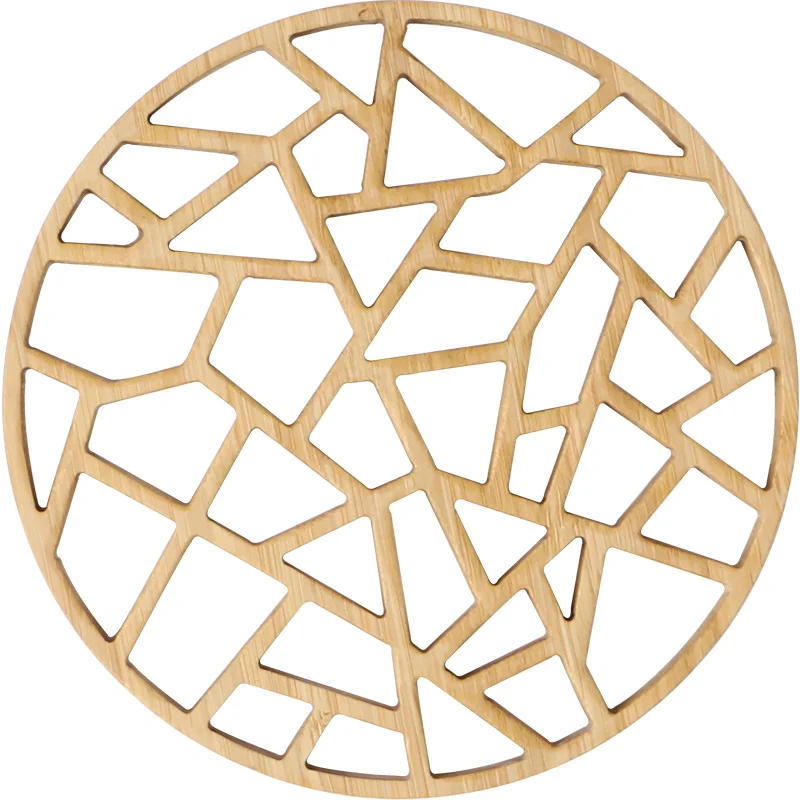 Factory Direct Classic Eco-Friendly Design Hot Pad Heated Bamboo Hollow Pot Mat for Dining Table Use