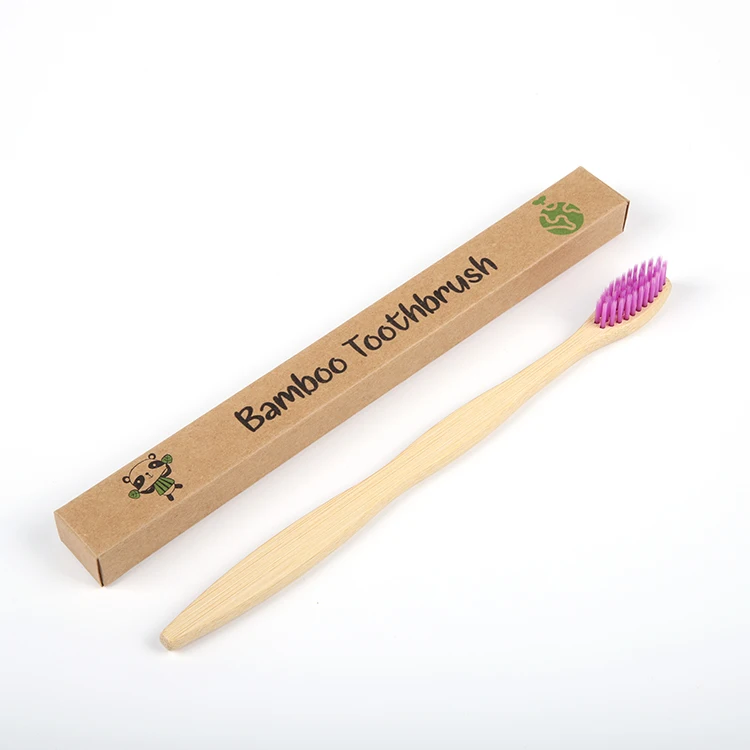 Eco Friendly Castor Oil 100% Biodegradable Natural 4 Pack Soft Bristle Toothbrush Bamboo