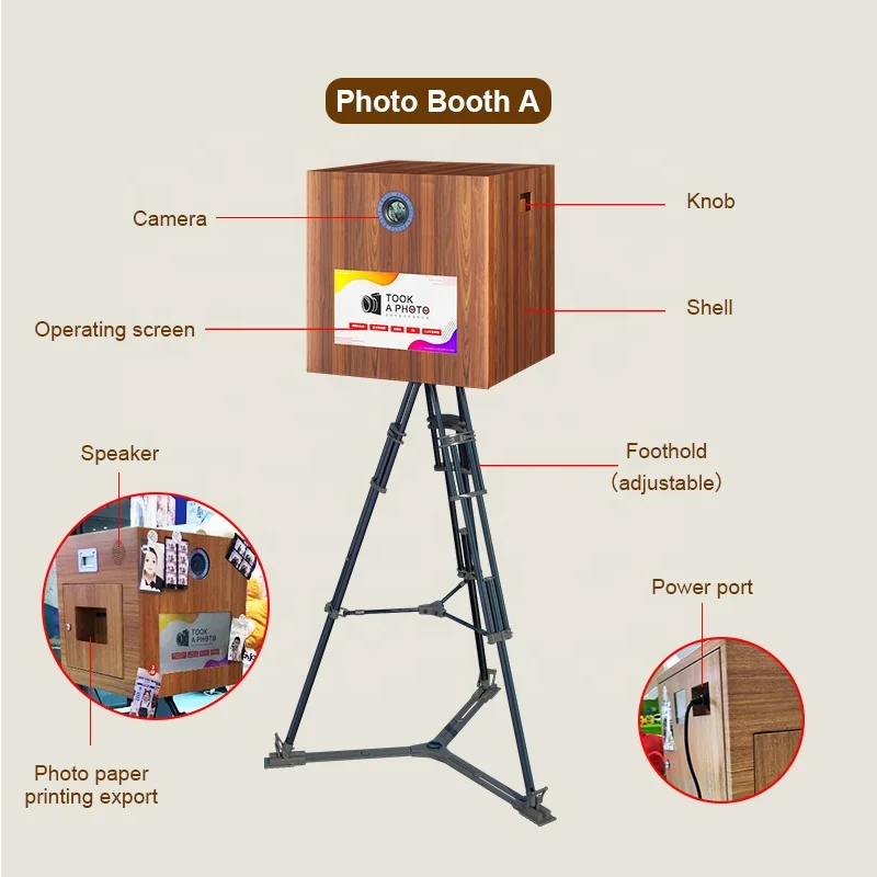 Manufacturer Portable Photo Booth Birthday Rental Permanent Magazine Stationary Image Chiosco Portable Photo Booth