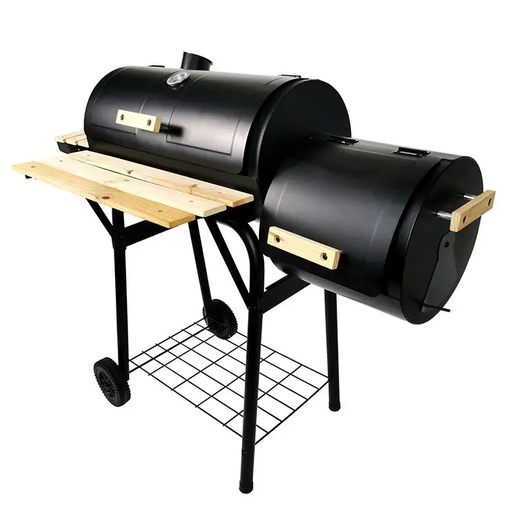 
Classical Barrel Bbq Charcoal Grill Smoker Barbecue For Garden 