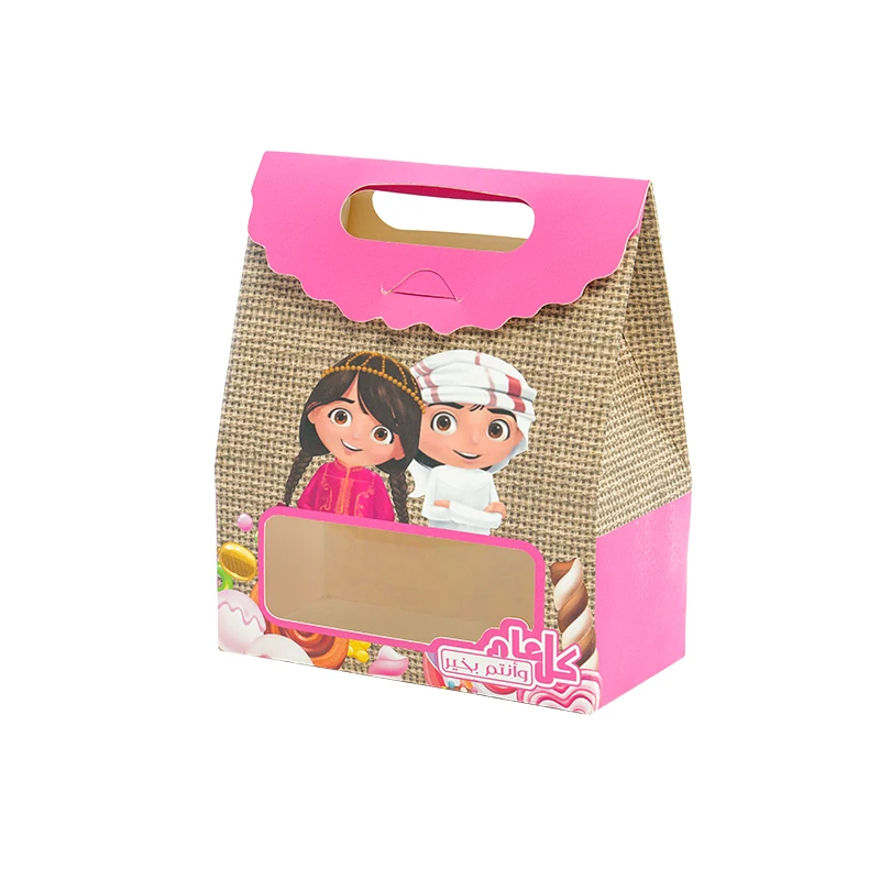 Disposable Takeaway Wholesale Food Grade Paper Green Cupcake Box With HandleZY-BW-026