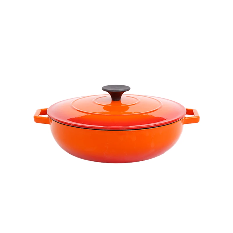 Wholesale High Quality Custom Logo Dutch Oven Non-Stick Cookware Casserole Russian Cast Iron Enamel Soup Pots