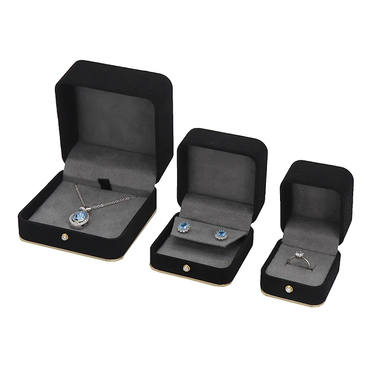 GVP Luxury Gift Jewellery Packaging Box Wedding Ring Diamond Led Jewelry Box with Custom Logo