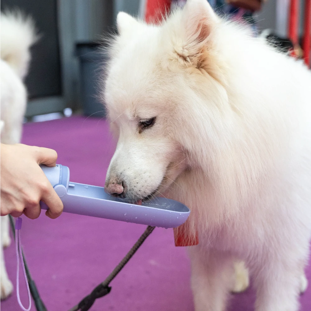 Redminut 420ml Pet Water Bottle Large Capacity Dog Food Feeder Folding Travel Drink Cup for Walking Dog Drinking Water Bowl