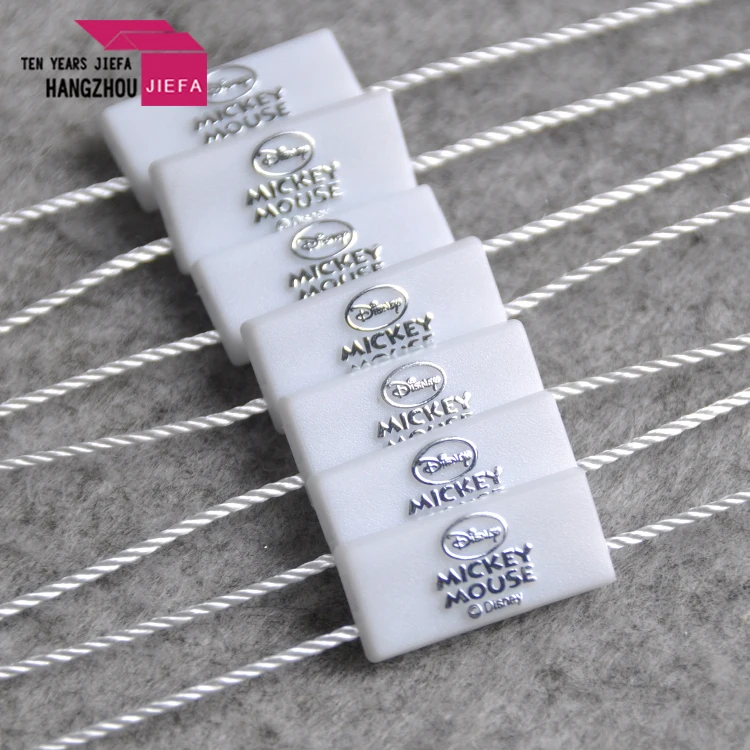 custom clothes brand tag plastic key seal tag /professional plastic tag maker