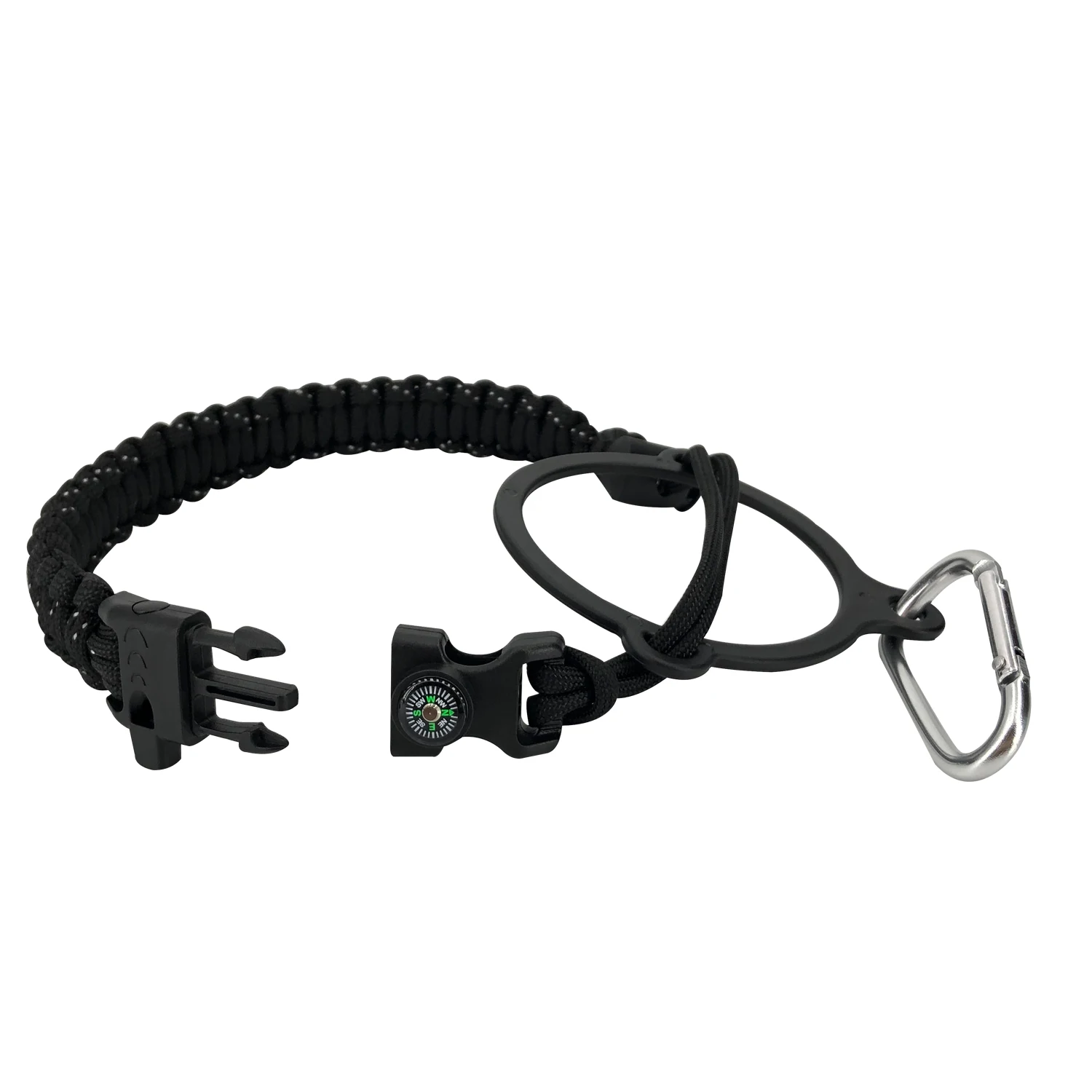 2023 Top Sellers Custom Paracord Wide Mouth Water Bottle Handle with Compass Buckle for Camping & Hiking