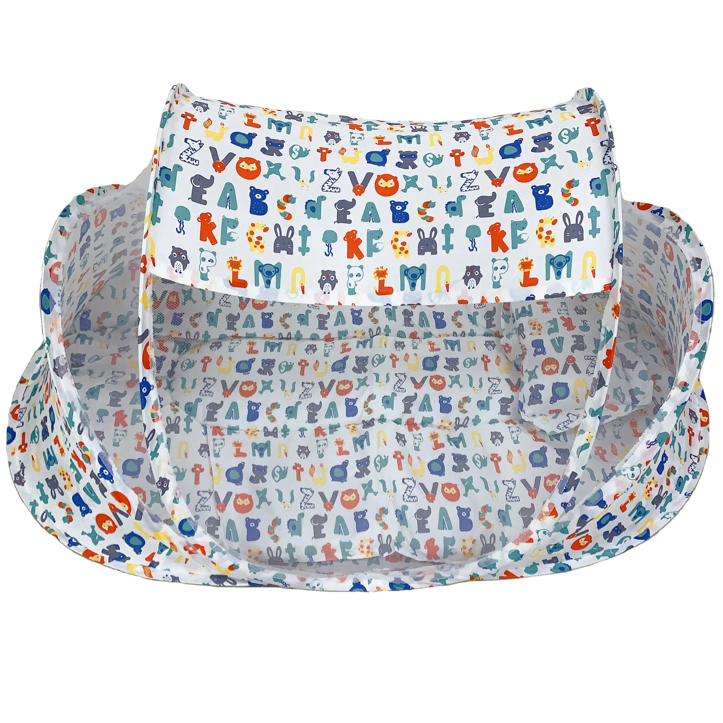 Folded portable bed baby crib mosquito bed net