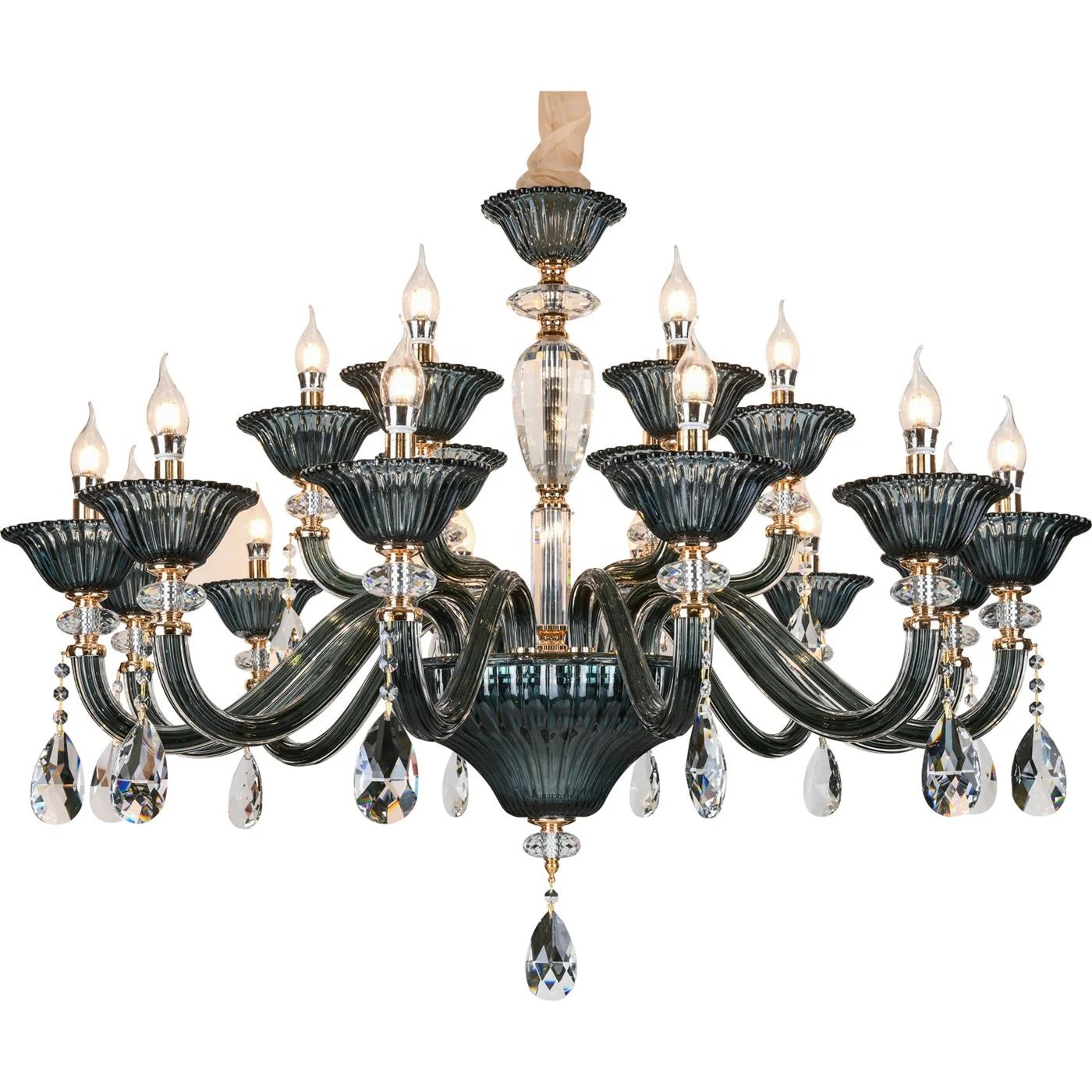 
Zhongshan Style Crystal Pendant Light Ancient Town Mediterranean Chinese European Lighting and Circuitry Design Energy Saving 