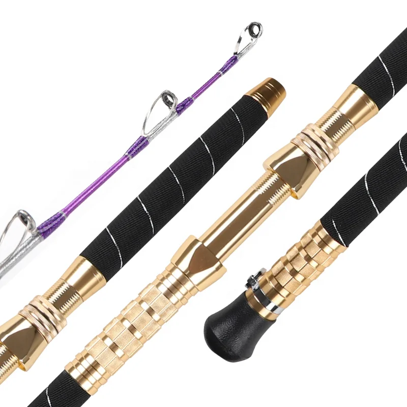 Tcoedm Jigging Fishing Rod 1.65m Lure Weight 300-1000g Metal Handle Offshore Spinning Casting Rod for Deep-sea Fishing Tuna