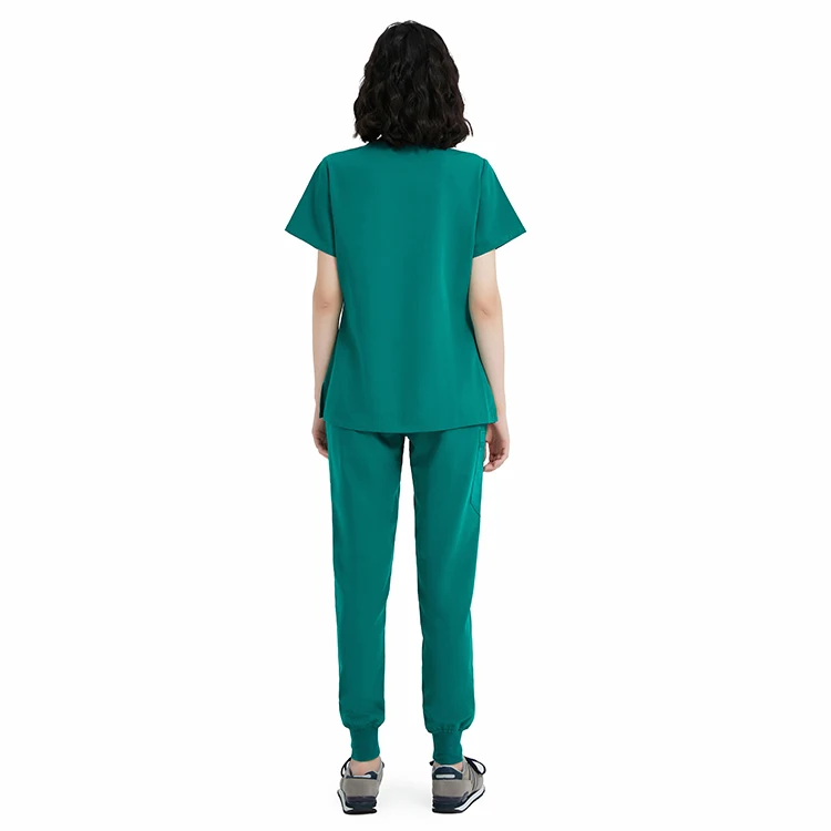 Anti Wrinkle Washable Soft Fabric Nursing Scrubs Hospital Uniform Medical Scrubs Tops Women Jogger Scrubs Sets Pants