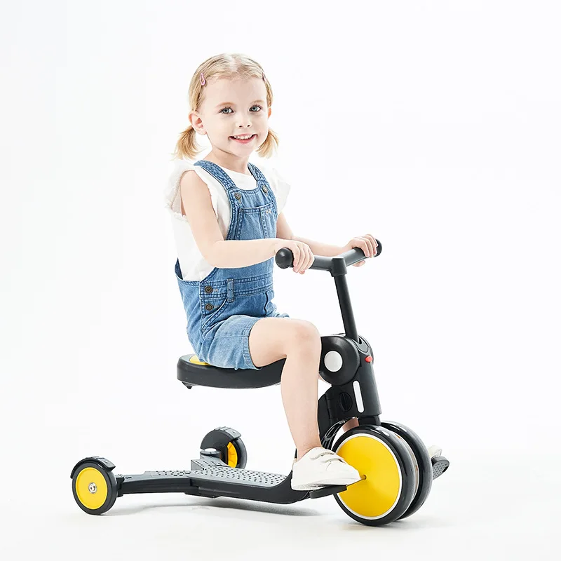 
2021 Popular Kids Mutifacion Fun Adjustable 5 In 1 Play Balance Traning Children Scooter 