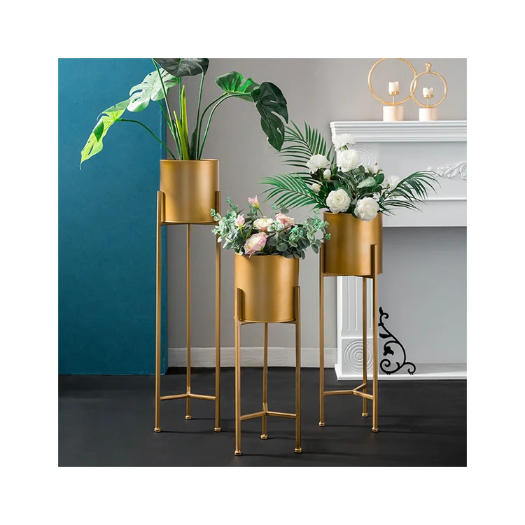 Custom Stainless Steel Flower Box Brackets Indoor Flower Metal Plant Pot Stand