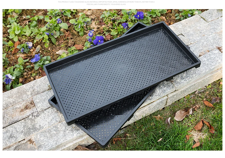 Wholesale and Retail 60*30*3.5cm large plant tray Color can be customized plastic rice nursery seed tray