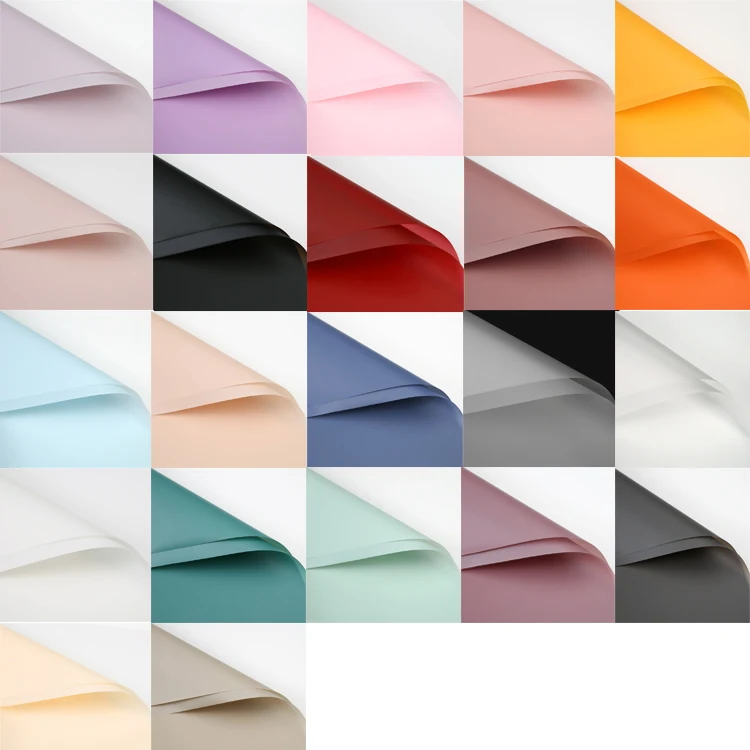 
mixed Colors Flower Wrapping Paper Water-proof Platinum Paper Gift Wrapping Papers Fancy Flowers Packing Ppae 