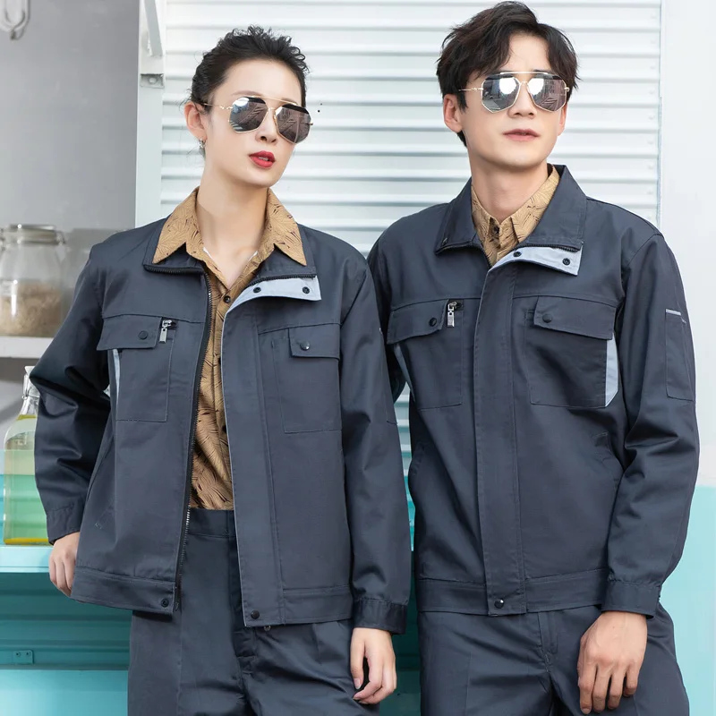 Pure Cotton Work Suit Coverall Overalls Workwear Jacket Pants Trousers Construction Safety Working Scrubs Uniforms Suit