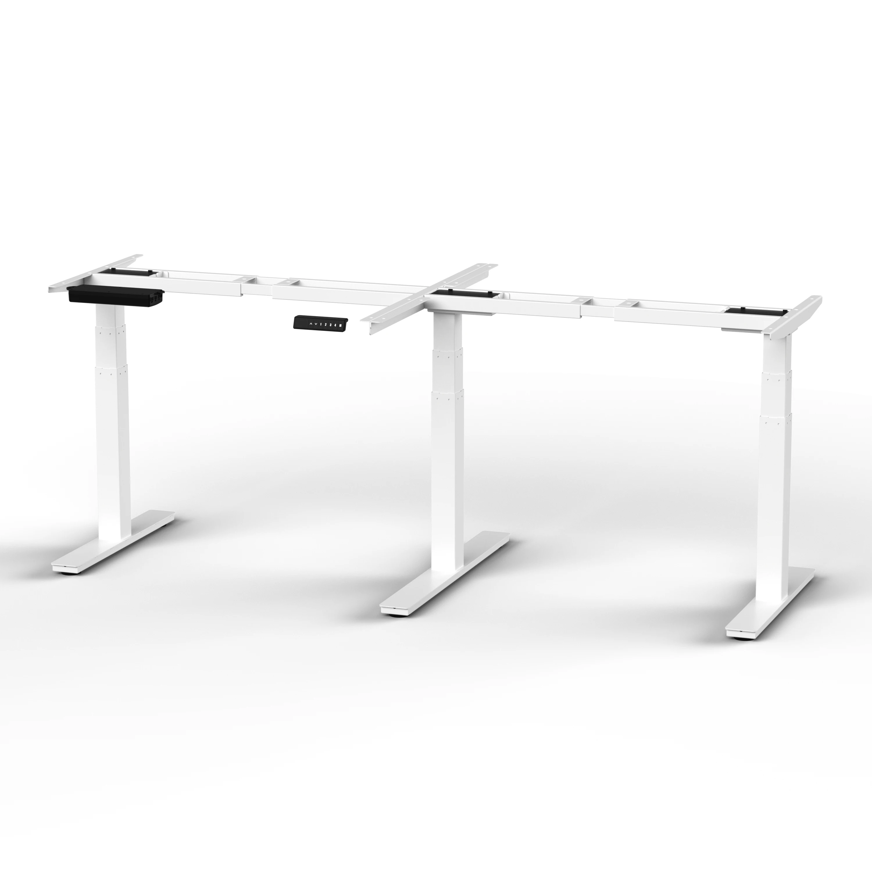 Lift Platform Three Table For  3-stage Electric Furniture Desk  Lifting Column electric adjustable manger L shaped desk