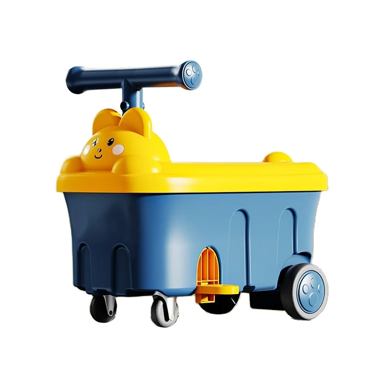 New baby scooter four wheels can sit human boy and girl baby sliding trolley storage box yo-yo scooter sliding scooter