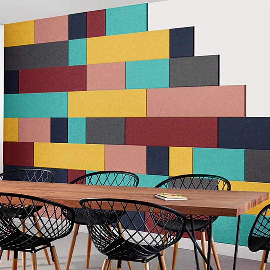 acoustic panel anti sound board 3d acoustic wall panel 100%polyester pet acoustic panels soundproofing wall board