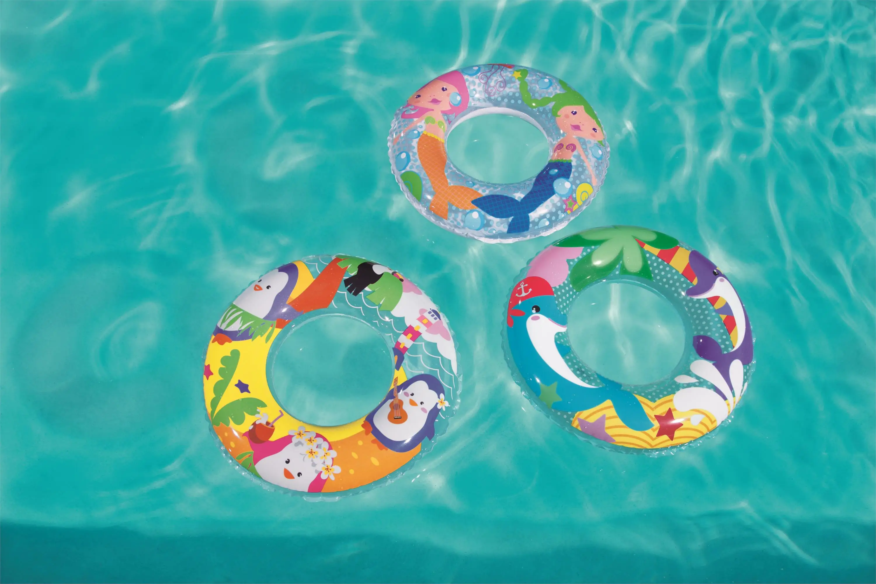 Bestway 36113 sea adventures 51cm kids swim ring inflatable rubber ring tube for kids 3-6 years