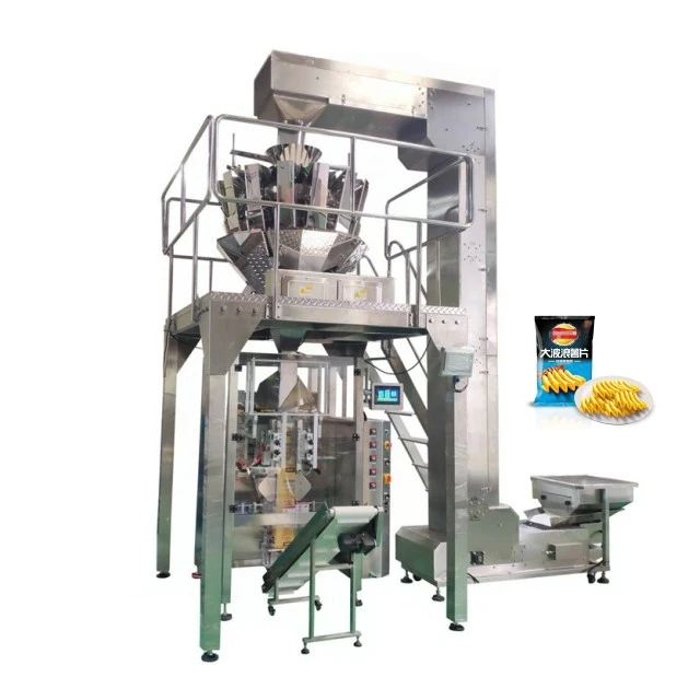 Multifunction vertical machine for packing potato chips
