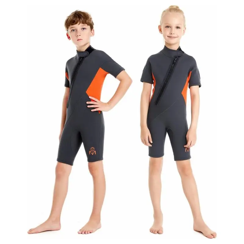 2mm Neoprene Shorty Kids Neoprene Suit Warming Suits Ultra Stretch Thermal Swimsuit Girls Boys Wetsuits