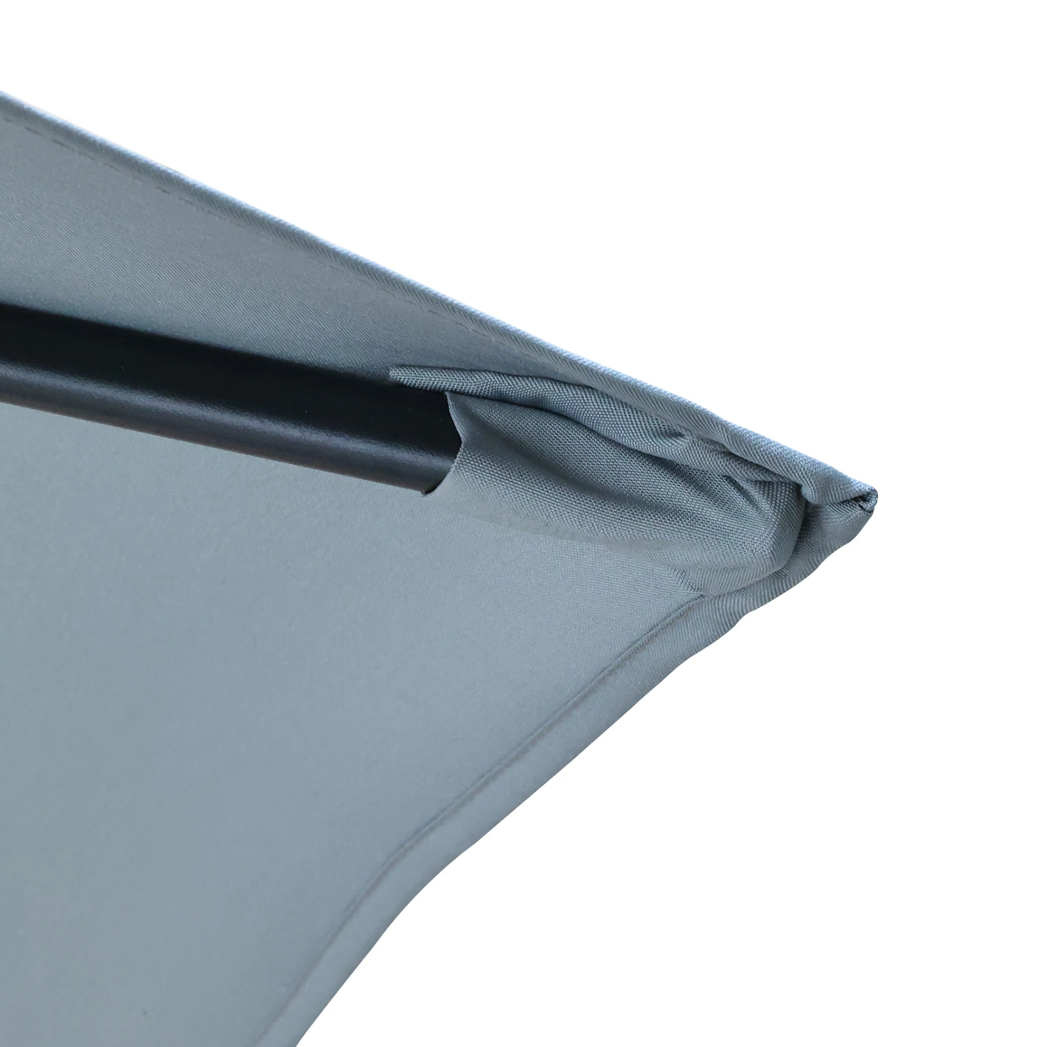 2.7M Round Market Outdoor Patio Umbrella with Tilt and Crack Garden Parasol Patio Umbrellas Outdoor