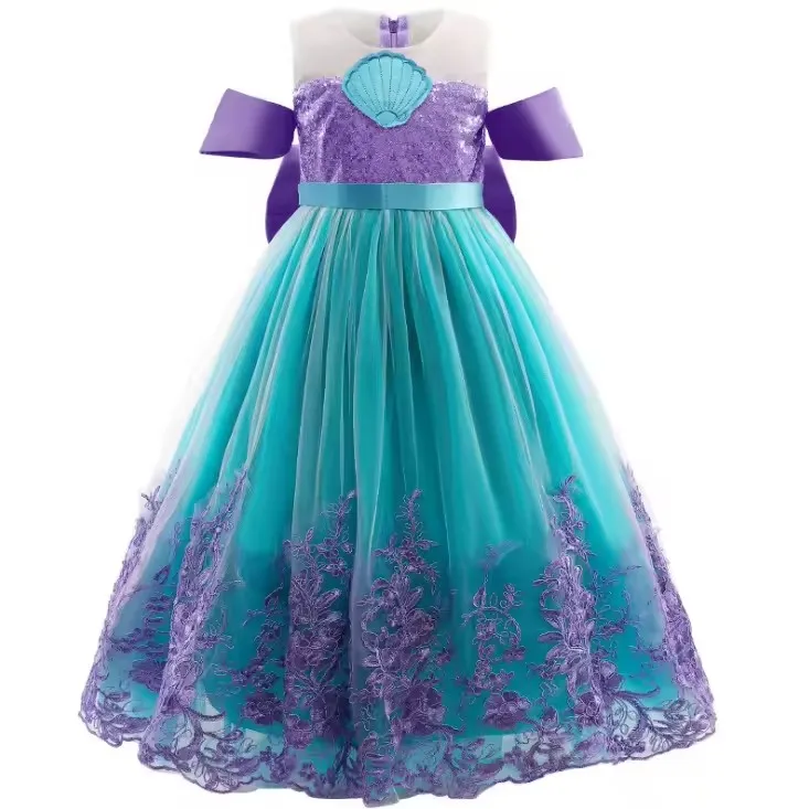 Hot sale Kids girl mermaid TV movie  costumes princess party fancy dress for Christmas Halloween