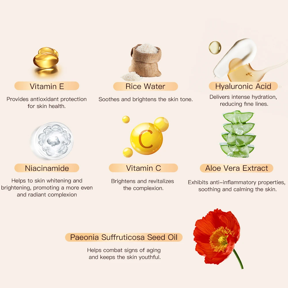 Органический корейский уход за кожей антивозрастной коллагеновый мазок для лица рисовый Тонер сыворотка ниацинамида с витамином С крем набор ухода
