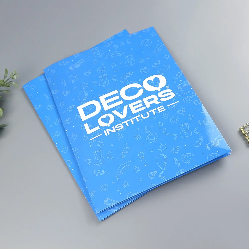 China factory Printing A4 A5 Paper Document Presentation File Folders Custom Logo for File and Business Folders with Pockets