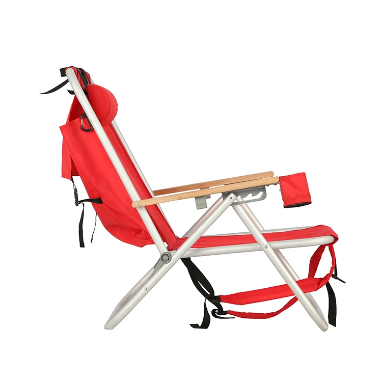 Portable Aluminum Adjustable Foldable Picnic Camp Beach Chair with Storage Bag for Outdoor