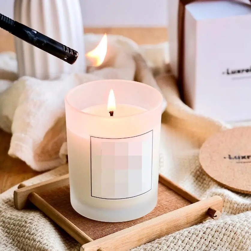 wholesale wedding frosted white aromatherapy soy bulk order candle scented