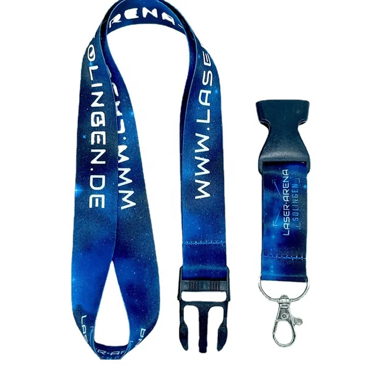 Low MOQ 100 pcs Sublimation Printed Lanyards with Logo Custom Machine Heat Transfer Printed Anime Neck Strap China Manufacturer