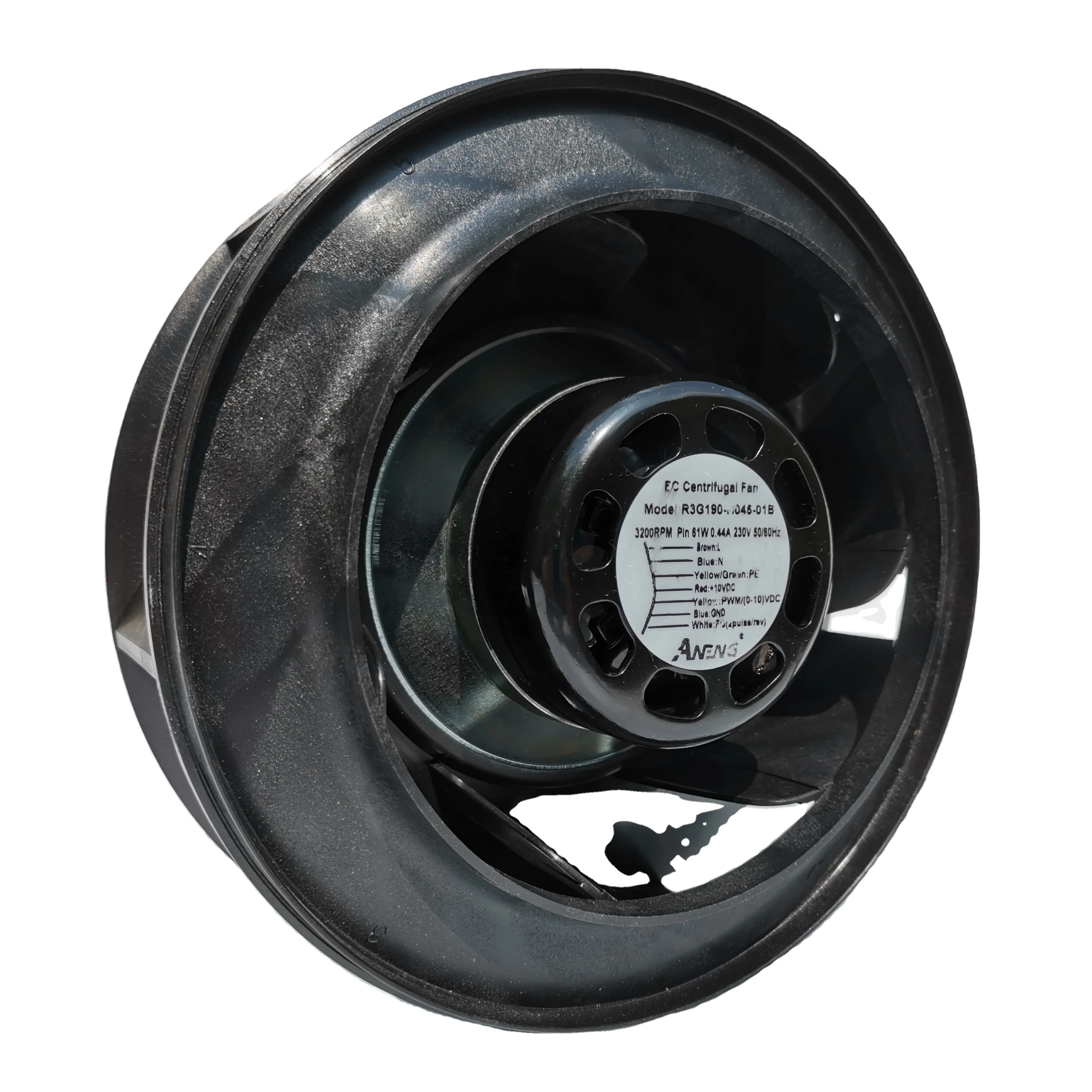 Ec Centrifugal Fan Replacement Ac 190mm Fan Brushless External Rotor Motor 2nd Generation Energy Saving 190mm 0-10v/pwm 2 Years