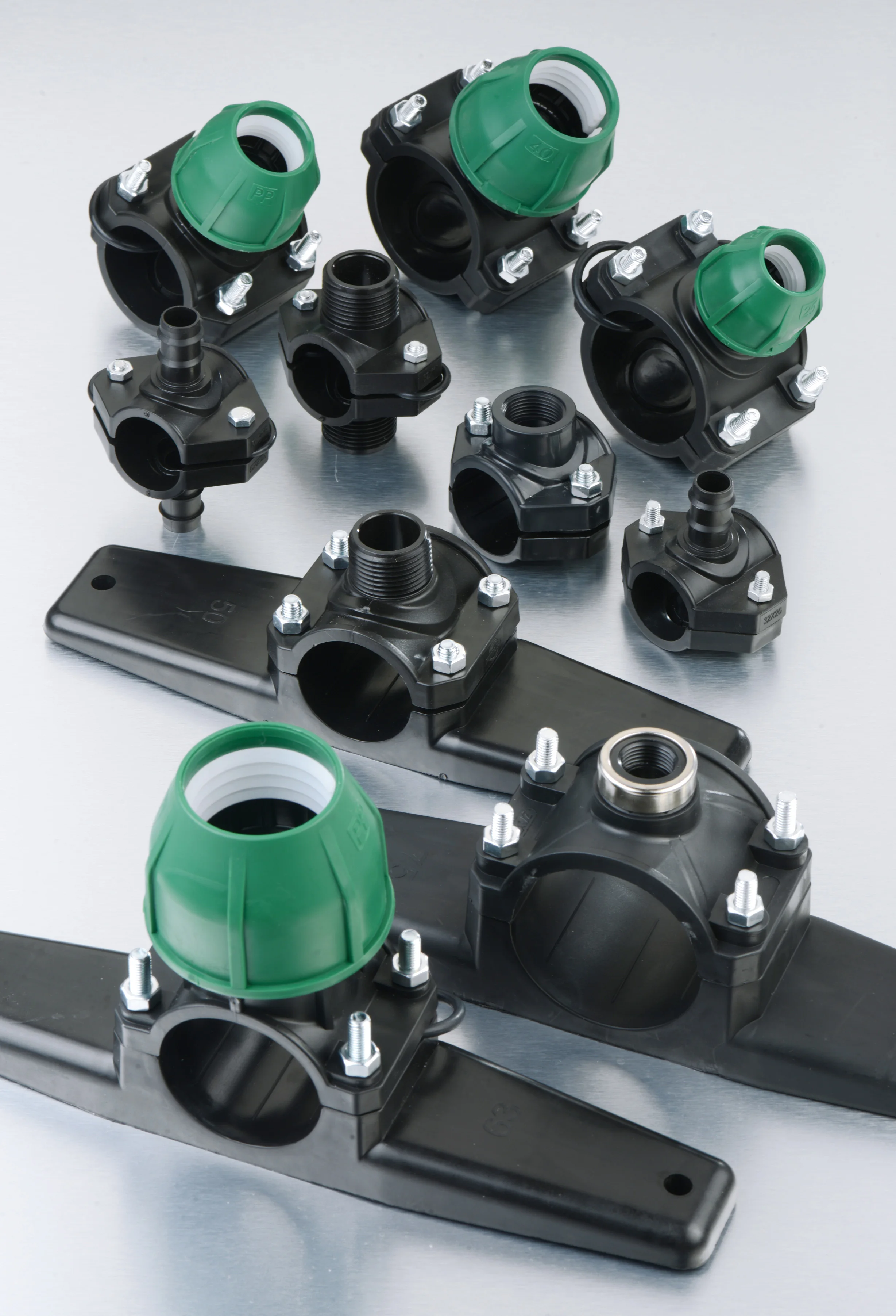  KEXING Оросительная сельскохозяйственная нажимная фитинга PP PN16 PN10 ISO CE HDPE пластиковые зажимные сиденья