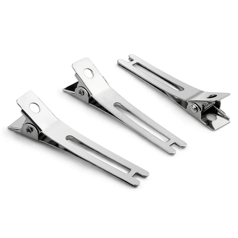 2020 оптовая продажа, Модные металлические заколки для волос с двойным зубцом из нержавеющей стали с никелевым покрытием аллигатора, заколки для волос для женщин и девочек