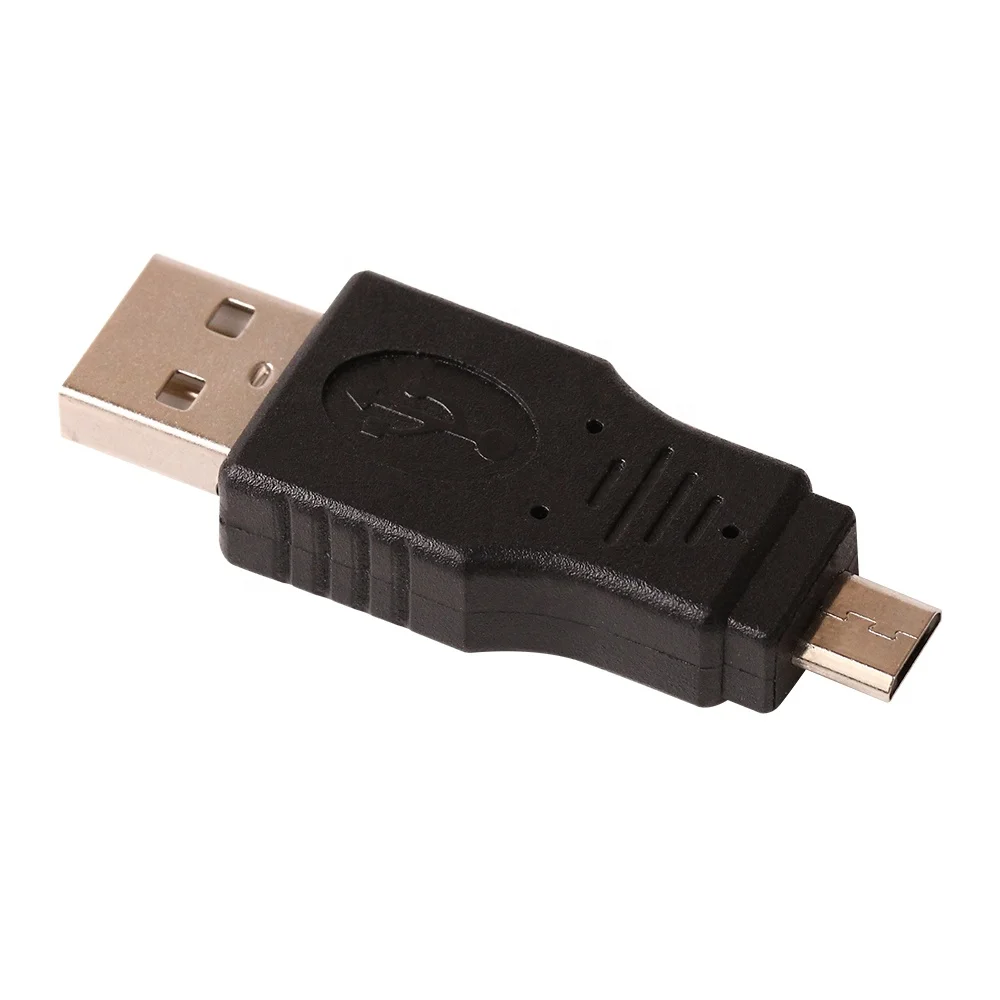 Черный Универсальный адаптер USB 2 0 папа-Micro 5Pin папа M/M конвертер для Xiaomi Samsung HTC