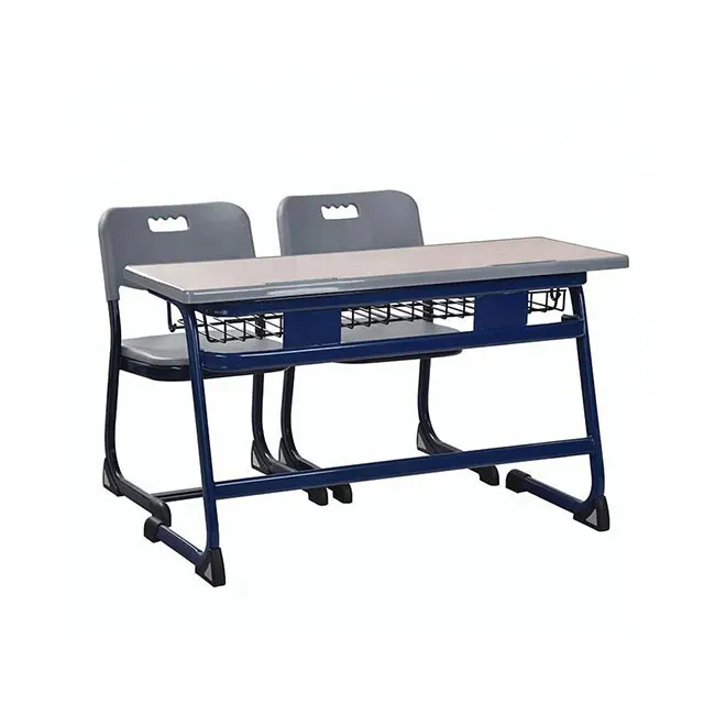 School classroom double Student Desk and Chair Adjustable two seaters chair and Desk set Modern Furniture  School Furniture