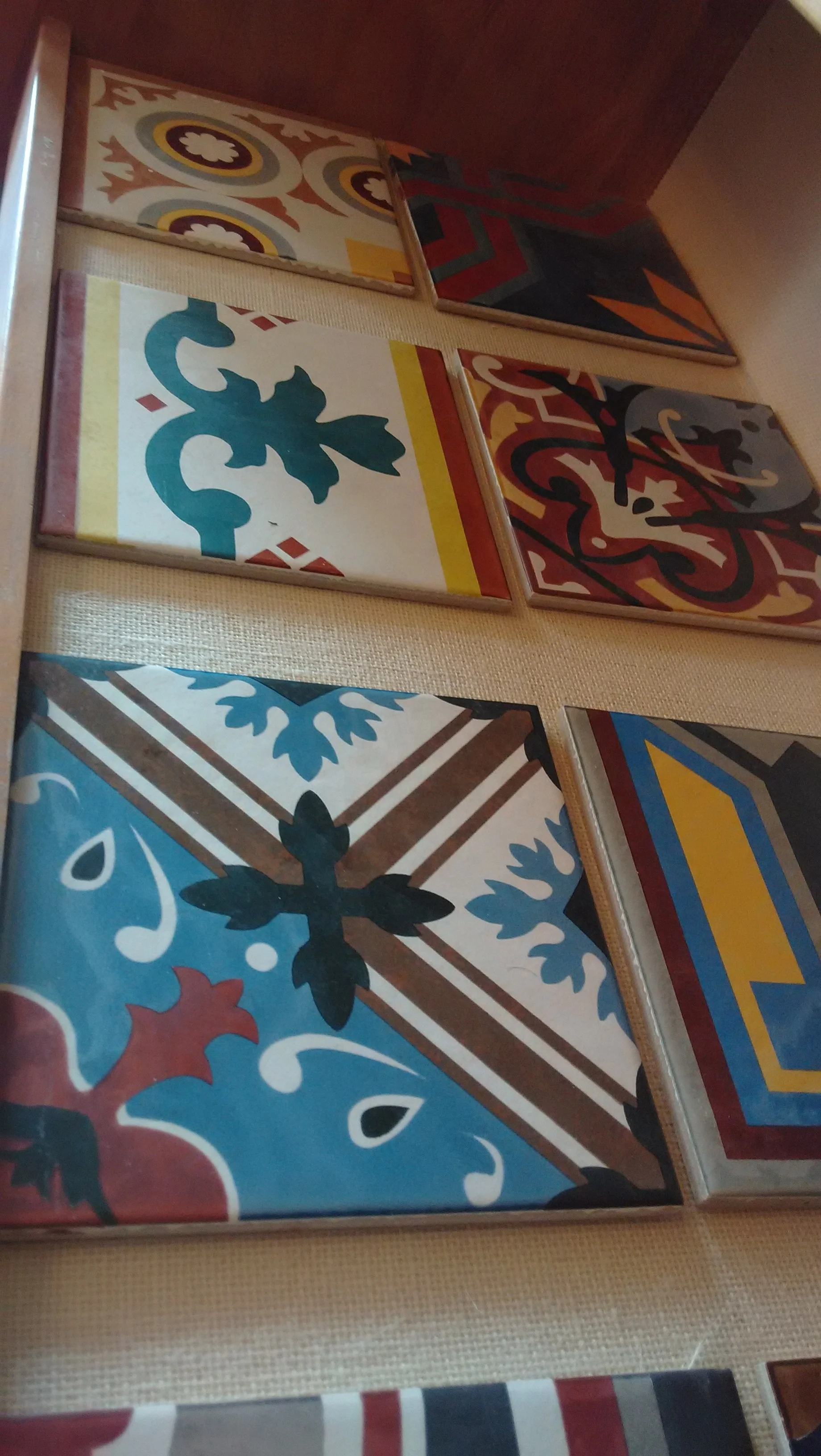 20X20CM High quality handmade design porcelain  flower floor ceramic encaustic cement tile bar counter wall tile