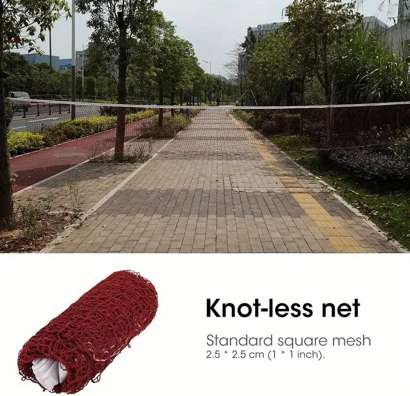 Lightweight Polypropylene Feather Badminton Net Recreational And Competitive Play No-Knot Design Badminton Net