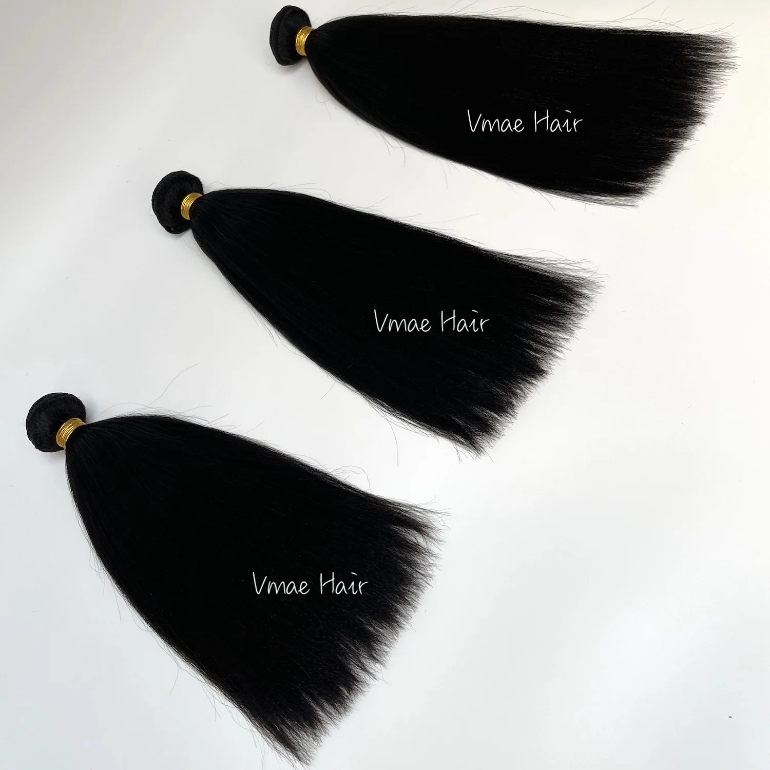 Vmae Factory Unprocessed Natural Black Color #1B Yaki Straight Hair Bundle Brazilian Raw Virgin Virgin Human Hair Weft Extension