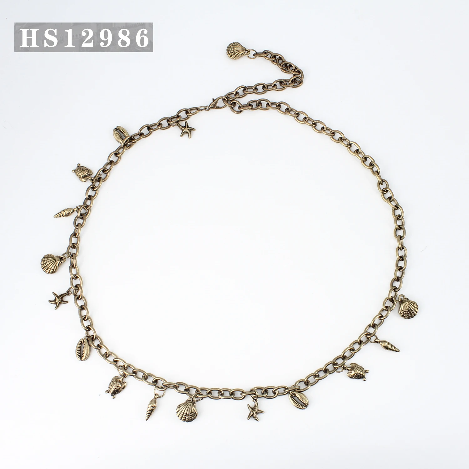 Новая индивидуальная оптовая продажа, модная цепочка в пляжном стиле, морская Морская ракушка, биологическая подвеска, цепочка на талию