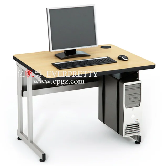 Education Furniture Smart Desks Classroom Compute-IT Computer Table with Metal Leg and CPU Shelf