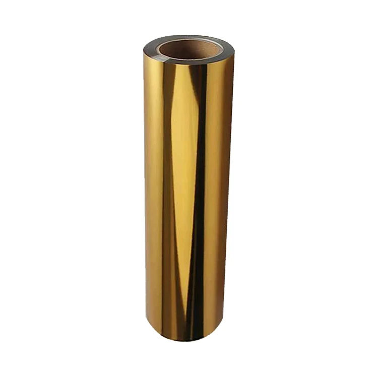 Self Adhesive Cold Peel Digital Silver Gold Golden Color PET DTF Foil Metalized Film For Fabric Coating